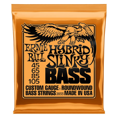 Ernie Ball 2833 Hybrid Slinky Roundwound Bass Guitar Strings 45-105